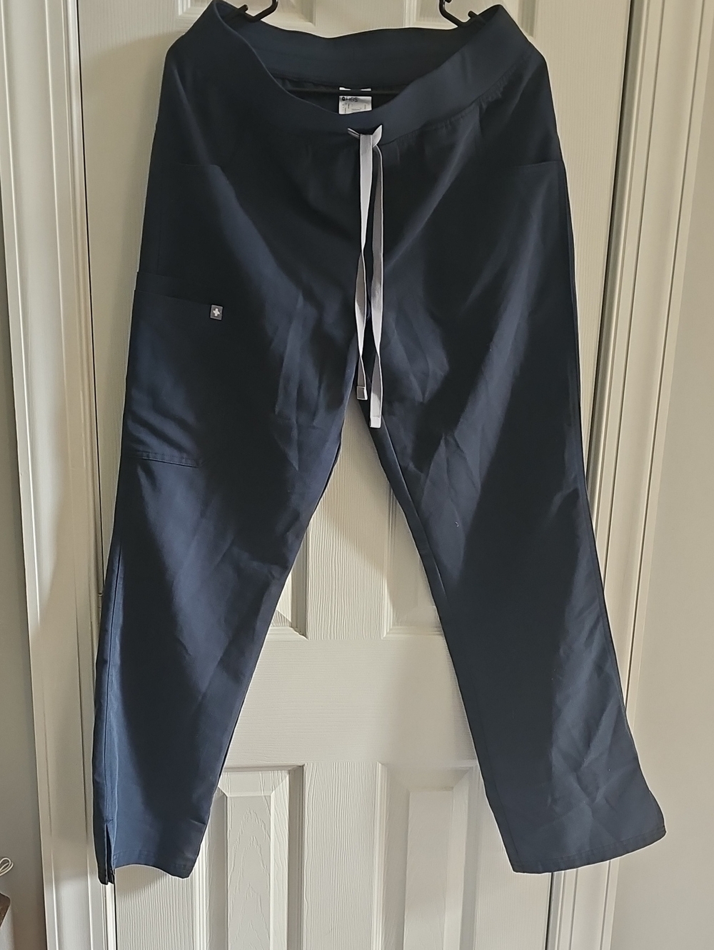 Figs Navy Women's Drawstring Joggers with White Tie